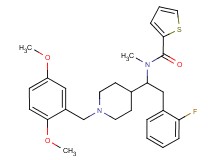 N-[1-[1-(2,5-dimethoxybenzyl)-4-piperidinyl]-2-(2-fluorophenyl)ethyl]-N-methyl-2-thiophenecarboxamide