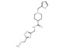 1-(2-furylmethyl)-N-{[5-(methoxymethyl)-1,2,4-oxadiazol-3-yl]methyl}-4-piperidinecarboxamide
