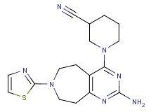 1-[2-amino-7-(1,3-thiazol-2-yl)-6,7,8,9-tetrahydro-5H-pyrimido[4,5-d]azepin-4-yl]piperidine-3-carbonitrile