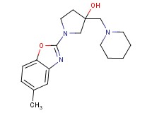 1-(5-methyl-1,3-benzoxazol-2-yl)-3-(piperidin-1-ylmethyl)pyrrolidin-3-ol