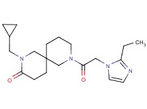 2-(cyclopropylmethyl)-8-[(2-ethyl-1H-imidazol-1-yl)acetyl]-2,8-diazaspiro[5.5]undecan-3-one