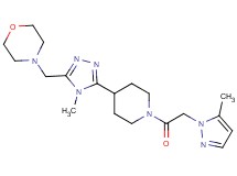 4-[(4-methyl-5-{1-[(5-methyl-1H-pyrazol-1-yl)acetyl]piperidin-4-yl}-4H-1,2,4-triazol-3-yl)methyl]morpholine