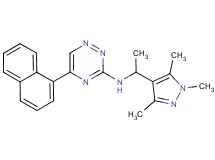 5-(1-naphthyl)-N-[1-(1,3,5-trimethyl-1H-pyrazol-4-yl)ethyl]-1,2,4-triazin-3-amine