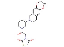 3-{2-[3-(6,7-dimethoxy-3,4-dihydro-2(1H)-isoquinolinyl)-1-piperidinyl]-2-oxoethyl}-1,3-thiazolidine-2,4-dione
