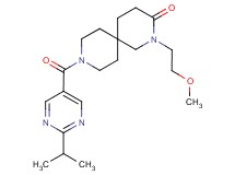 9-[(2-isopropylpyrimidin-5-yl)carbonyl]-2-(2-methoxyethyl)-2,9-diazaspiro[5.5]undecan-3-one