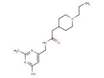 N-[(6-hydroxy-2-methyl-4-pyrimidinyl)methyl]-2-(1-propyl-4-piperidinyl)acetamide
