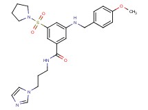 N-[3-(1H-imidazol-1-yl)propyl]-3-[(4-methoxybenzyl)amino]-5-(1-pyrrolidinylsulfonyl)benzamide