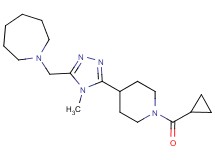 1-({5-[1-(cyclopropylcarbonyl)piperidin-4-yl]-4-methyl-4H-1,2,4-triazol-3-yl}methyl)azepane