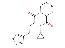 N-cyclopropyl-1-[4-(1H-pyrazol-4-yl)butanoyl]-2-piperazinecarboxamide