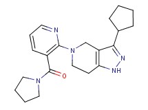 3-cyclopentyl-5-[3-(1-pyrrolidinylcarbonyl)-2-pyridinyl]-4,5,6,7-tetrahydro-1H-pyrazolo[4,3-c]pyridine