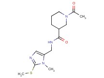 1-acetyl-N-{[1-methyl-2-(methylthio)-1H-imidazol-5-yl]methyl}-3-piperidinecarboxamide