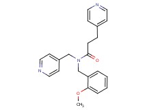 N-(2-methoxybenzyl)-3-pyridin-4-yl-N-(pyridin-4-ylmethyl)propanamide