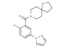 8-[2-chloro-5-(1H-pyrazol-1-yl)benzoyl]-1-oxa-8-azaspiro[4.5]decane