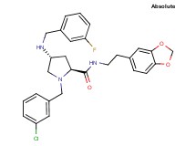 (4R)-N-[2-(1,3-benzodioxol-5-yl)ethyl]-1-(3-chlorobenzyl)-4-[(3-fluorobenzyl)amino]-L-prolinamide