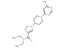 1-[1-(6-aminopyrimidin-4-yl)piperidin-4-yl]-N,N-diethyl-1H-1,2,3-triazole-4-carboxamide