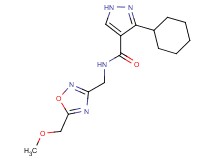 3-cyclohexyl-N-{[5-(methoxymethyl)-1,2,4-oxadiazol-3-yl]methyl}-1H-pyrazole-4-carboxamide