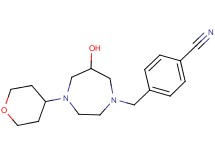 4-{[6-hydroxy-4-(tetrahydro-2H-pyran-4-yl)-1,4-diazepan-1-yl]methyl}benzonitrile