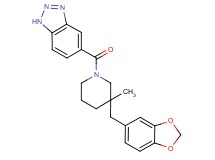 5-{[3-(1,3-benzodioxol-5-ylmethyl)-3-methylpiperidin-1-yl]carbonyl}-1H-1,2,3-benzotriazole