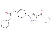 2-cyclohexyl-N-{cis-4-[4-(1-pyrrolidinylcarbonyl)-1H-1,2,3-triazol-1-yl]cyclohexyl}acetamide