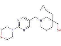 (3-(cyclopropylmethyl)-1-{[2-(4-morpholinyl)-5-pyrimidinyl]methyl}-3-piperidinyl)methanol