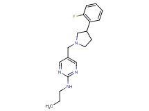 5-{[3-(2-fluorophenyl)-1-pyrrolidinyl]methyl}-N-propyl-2-pyrimidinamine