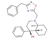 (4S*,4aS*,8aS*)-1-[(3-benzyl-1,2,4-oxadiazol-5-yl)methyl]-4-phenyldecahydro-4-quinolinol