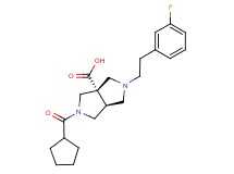 (3aS*,6aS*)-2-(cyclopentylcarbonyl)-5-[2-(3-fluorophenyl)ethyl]hexahydropyrrolo[3,4-c]pyrrole-3a(1H)-carboxylic acid