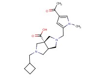 (3aR*,6aR*)-2-[(4-acetyl-1-methyl-1H-pyrrol-2-yl)methyl]-5-(cyclobutylmethyl)hexahydropyrrolo[3,4-c]pyrrole-3a(1H)-carboxylic acid
