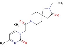 8-[(4,6-dimethyl-2-oxopyrimidin-1(2H)-yl)acetyl]-2-ethyl-2,8-diazaspiro[4.5]decan-3-one