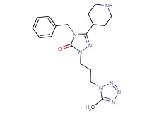 4-benzyl-2-[3-(5-methyl-1H-tetrazol-1-yl)propyl]-5-(4-piperidinyl)-2,4-dihydro-3H-1,2,4-triazol-3-one dihydrochloride