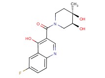 (3S*,4R*)-1-[(6-fluoro-4-hydroxyquinolin-3-yl)carbonyl]-4-methylpiperidine-3,4-diol