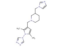 1-{[2,5-dimethyl-1-(4H-1,2,4-triazol-4-yl)-1H-pyrrol-3-yl]methyl}-3-(1H-imidazol-1-ylmethyl)piperidine