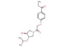 1-(4-{2-[(3S*,4S*)-3-hydroxy-4-isopropoxypyrrolidin-1-yl]-2-oxoethoxy}phenyl)propan-1-one