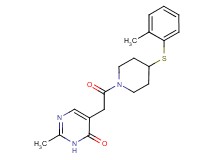 2-methyl-5-(2-{4-[(2-methylphenyl)thio]-1-piperidinyl}-2-oxoethyl)-4(3H)-pyrimidinone