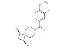 (1R*,3S*)-7-(3-chloro-4-methoxybenzoyl)-7-azaspiro[3.5]nonane-1,3-diol