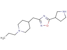 1-propyl-4-[(5-pyrrolidin-3-yl-1,2,4-oxadiazol-3-yl)methyl]piperidine