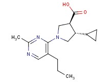 (3S*,4S*)-4-cyclopropyl-1-(2-methyl-5-propylpyrimidin-4-yl)pyrrolidine-3-carboxylic acid