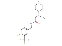N~1~-[4-fluoro-3-(trifluoromethyl)benzyl]-N~2~-methyl-N~2~-piperidin-4-ylglycinamide
