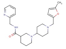 1'-[(5-methyl-2-furyl)methyl]-N-(pyridin-2-ylmethyl)-1,4'-bipiperidine-3-carboxamide