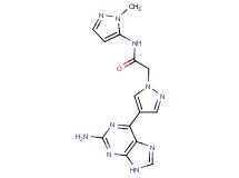 2-[4-(2-amino-9H-purin-6-yl)-1H-pyrazol-1-yl]-N-(1-methyl-1H-pyrazol-5-yl)acetamide