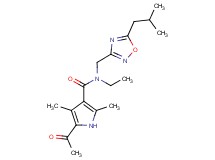 5-acetyl-N-ethyl-N-[(5-isobutyl-1,2,4-oxadiazol-3-yl)methyl]-2,4-dimethyl-1H-pyrrole-3-carboxamide