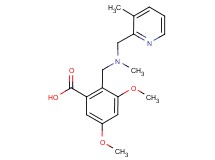 3,5-dimethoxy-2-({methyl[(3-methylpyridin-2-yl)methyl]amino}methyl)benzoic acid