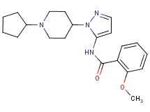 N-[1-(1-cyclopentyl-4-piperidinyl)-1H-pyrazol-5-yl]-2-methoxybenzamide