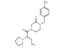 1-(4-methylbenzyl)-4-[2-(1-pyrrolidinyl)butanoyl]-2-piperazinone