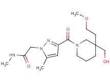 2-(3-{[3-(hydroxymethyl)-3-(2-methoxyethyl)-1-piperidinyl]carbonyl}-5-methyl-1H-pyrazol-1-yl)-N-methylacetamide