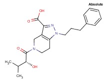 5-[(2R)-2-hydroxy-3-methylbutanoyl]-1-(3-phenylpropyl)-4,5,6,7-tetrahydro-1H-pyrazolo[4,3-c]pyridine-3-carboxylic acid