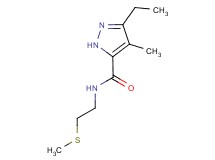 3-ethyl-4-methyl-N-[2-(methylthio)ethyl]-1H-pyrazole-5-carboxamide