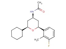 N-[(2R*,4R*,6S*)-2-cyclohexyl-6-(3-fluoro-2-methylphenyl)tetrahydro-2H-pyran-4-yl]acetamide