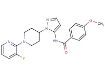 N-{1-[1-(3-fluoropyridin-2-yl)piperidin-4-yl]-1H-pyrazol-5-yl}-4-methoxybenzamide