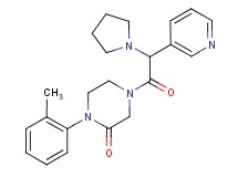 1-(2-methylphenyl)-4-[3-pyridinyl(1-pyrrolidinyl)acetyl]-2-piperazinone